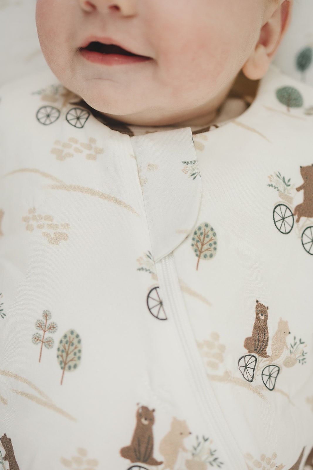 Baby Sleep Bag TENCEL™ 1.0 TOG - Bears on Bikes