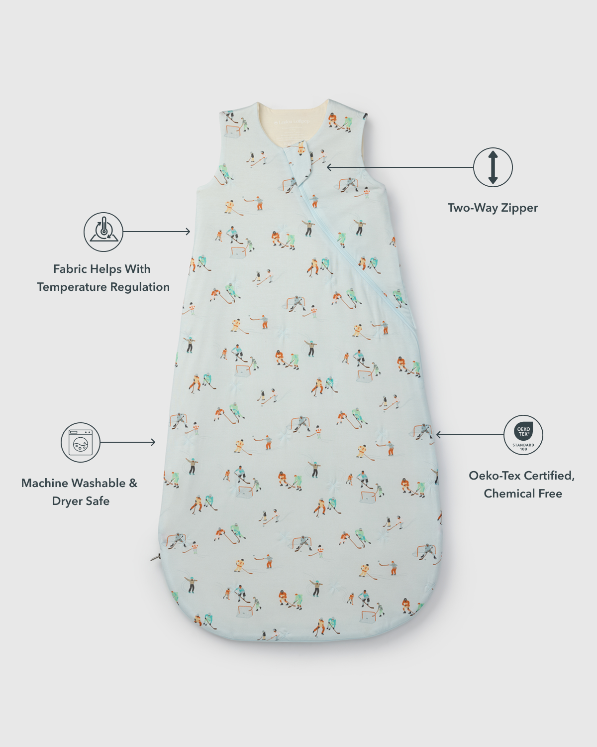 Baby Sleep Bag TENCEL™ 1.0 TOG - Ice Hockey