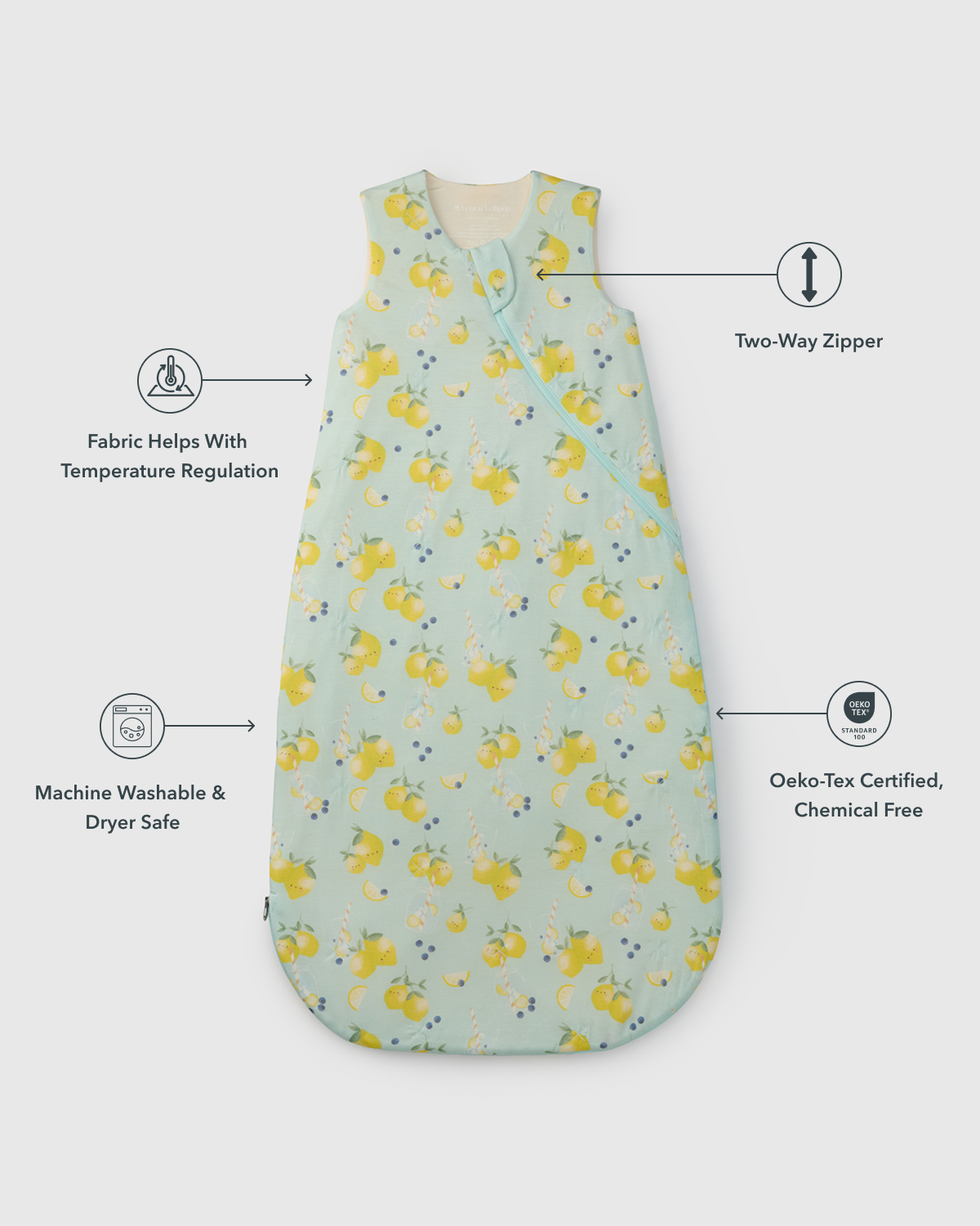 Baby Sleep Bag TENCEL™ 1.0 TOG - Lemon Squeezy