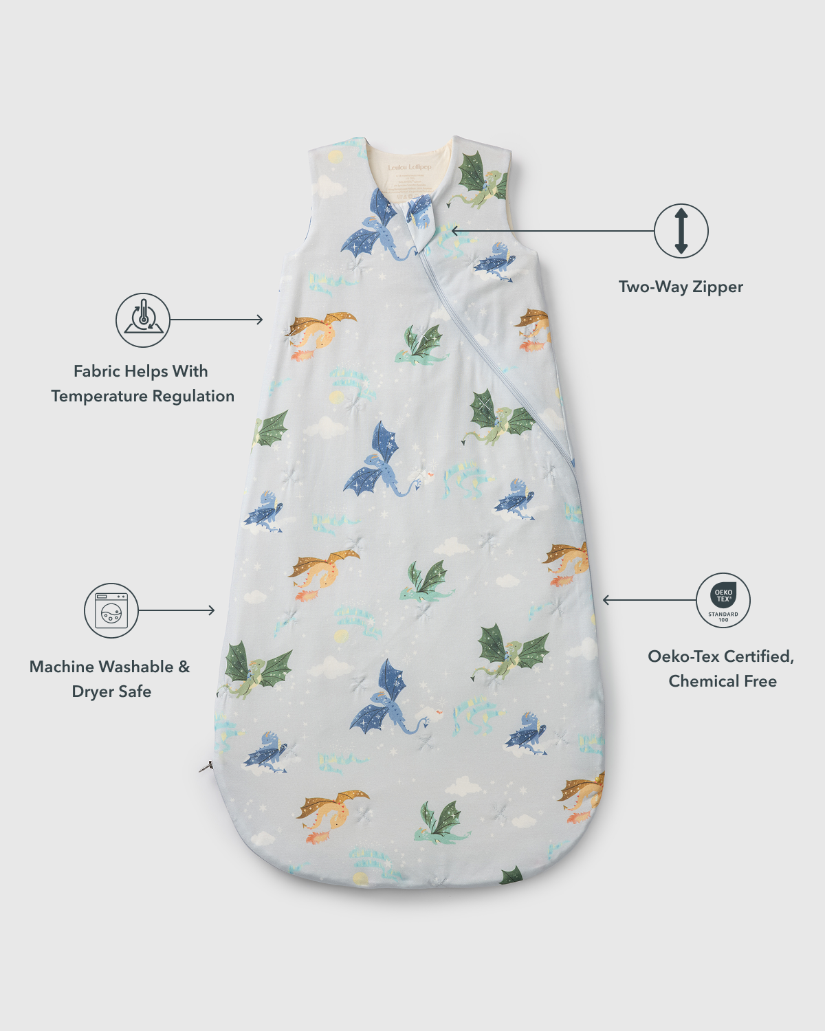 Baby Sleep Bag TENCEL™ 1.0 TOG - Magical Dragons