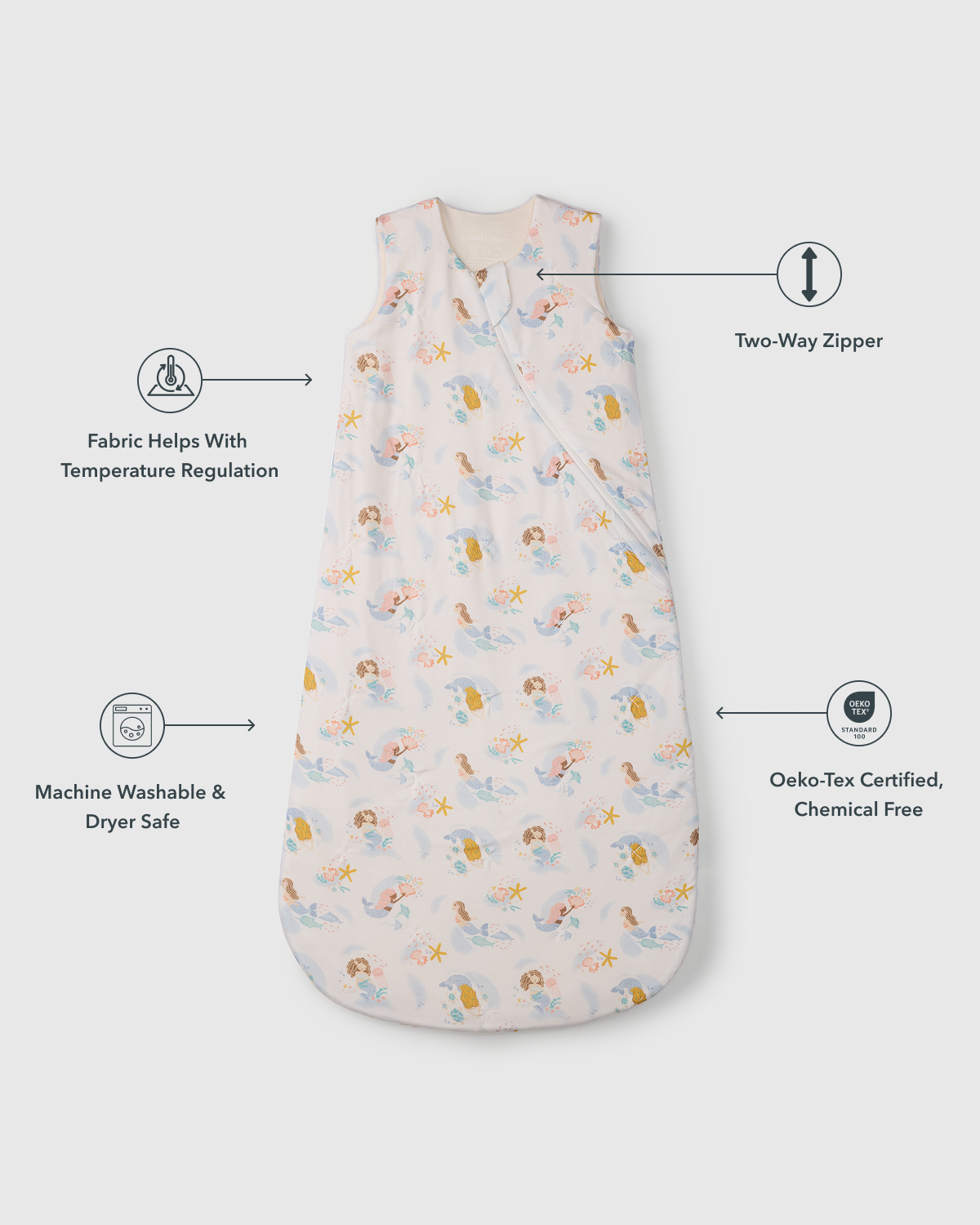 Baby Sleep Bag TENCEL™ 1.0 TOG - Mermaids