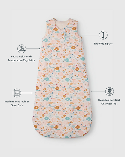 Baby Sleep Bag TENCEL™ 1.0 TOG - Sun Kissed Shoal