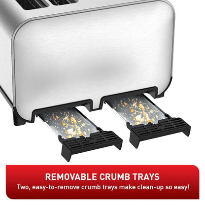 T-FAL TF684D50 Element Stainless Steel 4 Slice Toaster