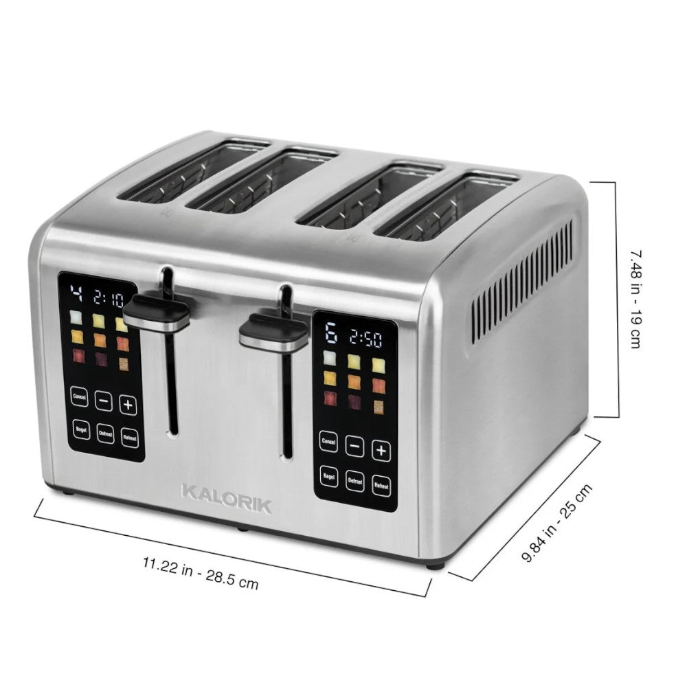 KALORIK TO50913SS 4 Slice Digital Toaster Stainless Steel