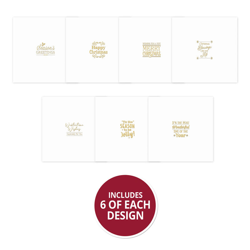 Trim Me! Foiled Insert Pad - Season's Greetings Gold
