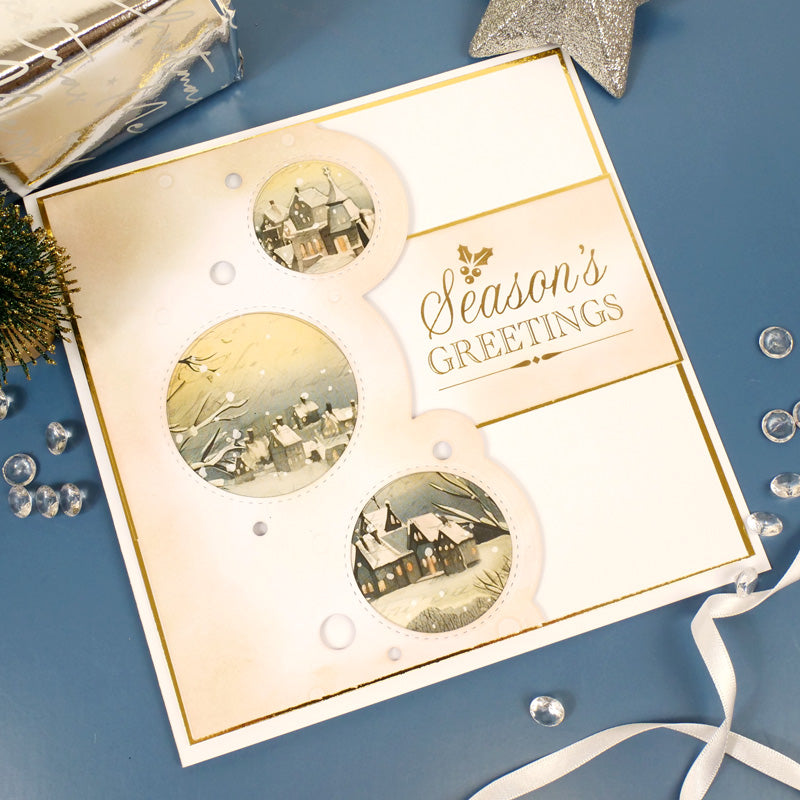 Trim Me! Foiled Insert Pad - Season's Greetings Gold