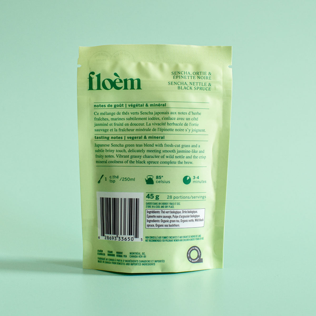 Loose leaf tea - Sencha Green Tea, Nettle & Black Spruce