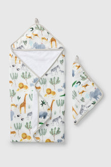 Hooded Towel Set - Safari Jungle