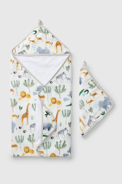 Hooded Towel Set - Safari Jungle