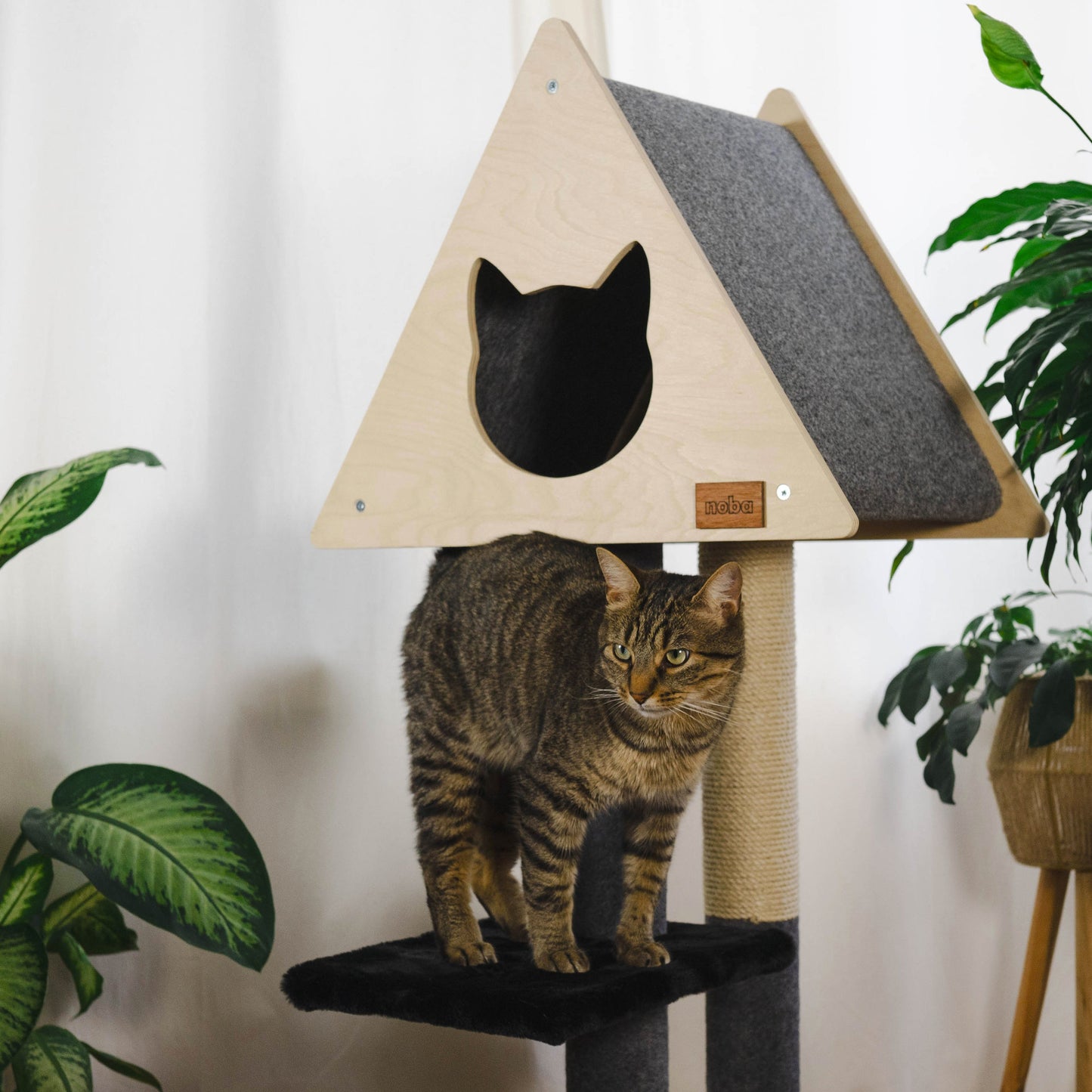 Tipi Cachette - Arbre à chat de luxe à 2 niveaux