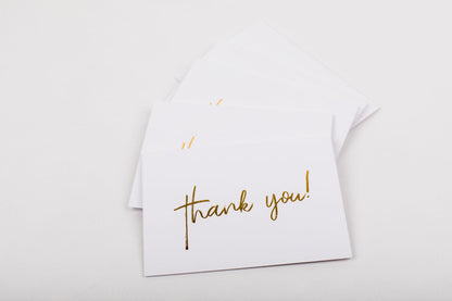 Simple Thank You - Gold/White