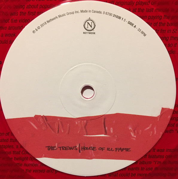 The Trews – House Of Ill Fame - 1979 - Vinyle rouge, sortie RSD, rare
