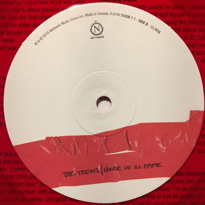 The Trews – House Of Ill Fame - 1979 - Vinyle rouge, sortie RSD, rare