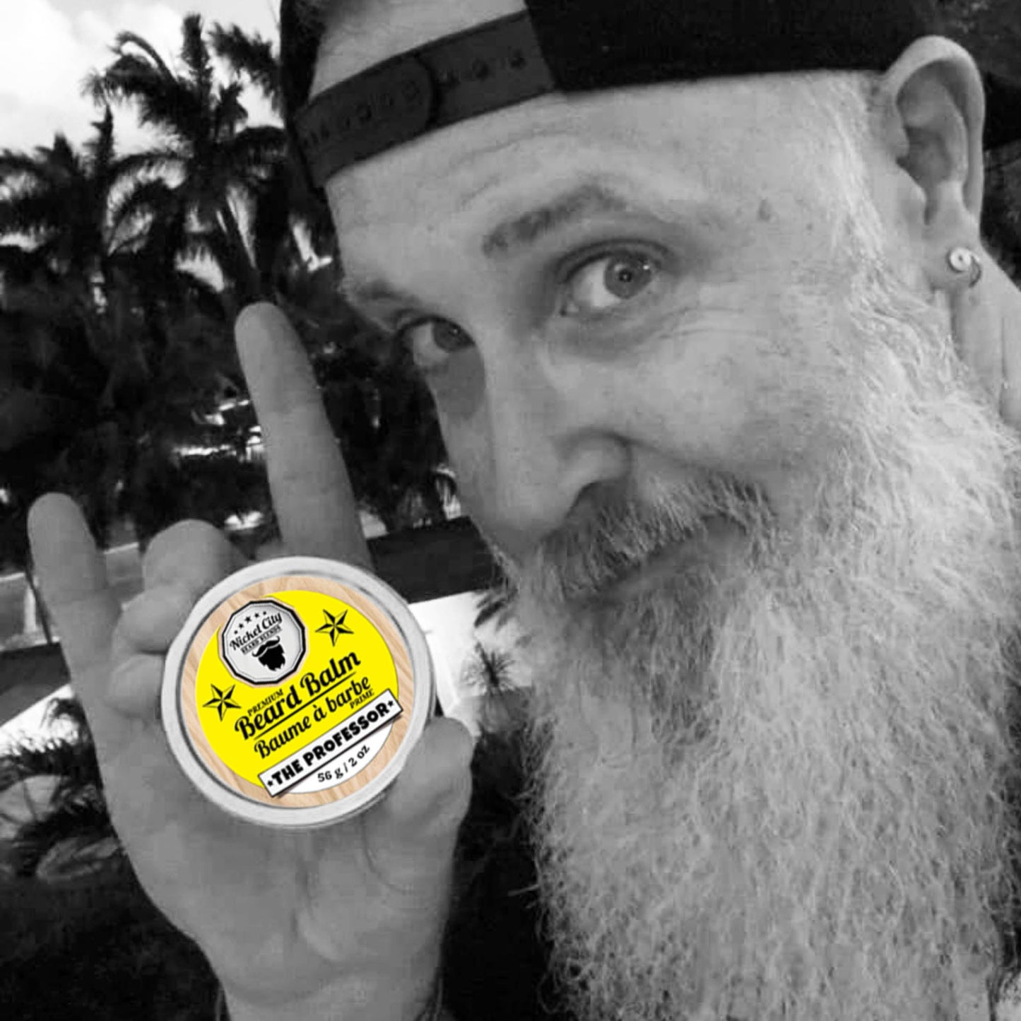 Baume à barbe The Professor (56g) – Cèdre, vanille et cigare doux | Fixation forte et soin | Collaboration Dr. Chris Schneider