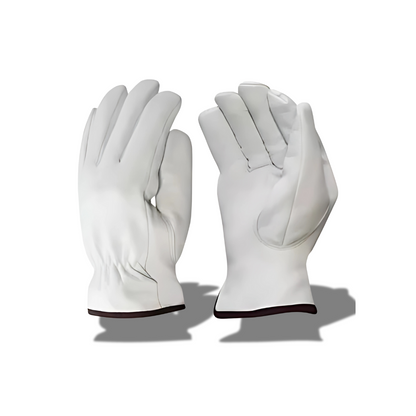 Gants de travail blancs, doublure hiver