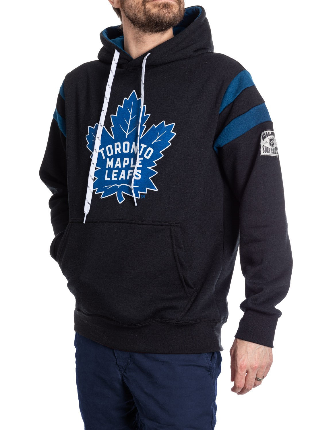 Chandail à capuchon de style universitaire rétro des Maple Leafs de Toronto