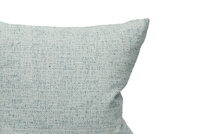 Housse de coussin en tweed couleur eau