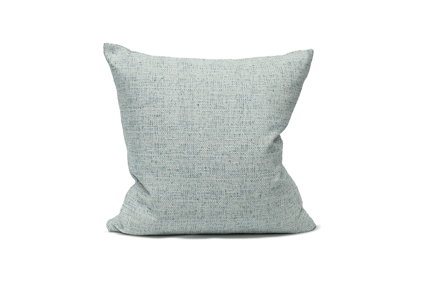 Housse de coussin en tweed couleur eau