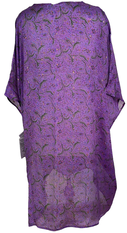 PRC6425 Kaftan Avatar en pure soie longueur midi
