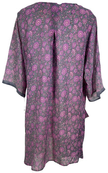 Robe Tunique PRG6037 en Pure Soie Transparente avec Poches Appliquées Avatar