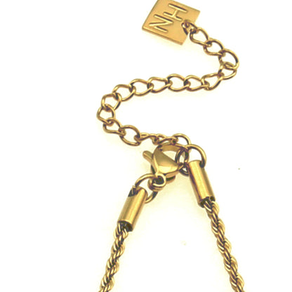 ULYANA : Collier chaîne torsadée en or - 20 pouces