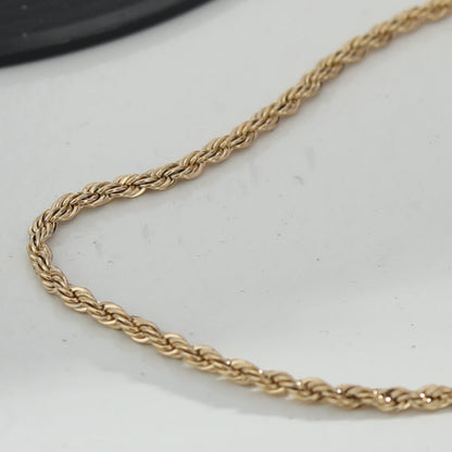 ULYANA: Collier chaîne corde doré - 24 pouces