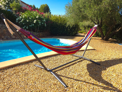 Hamac double de style brésilien de qualité supérieure avec support universel