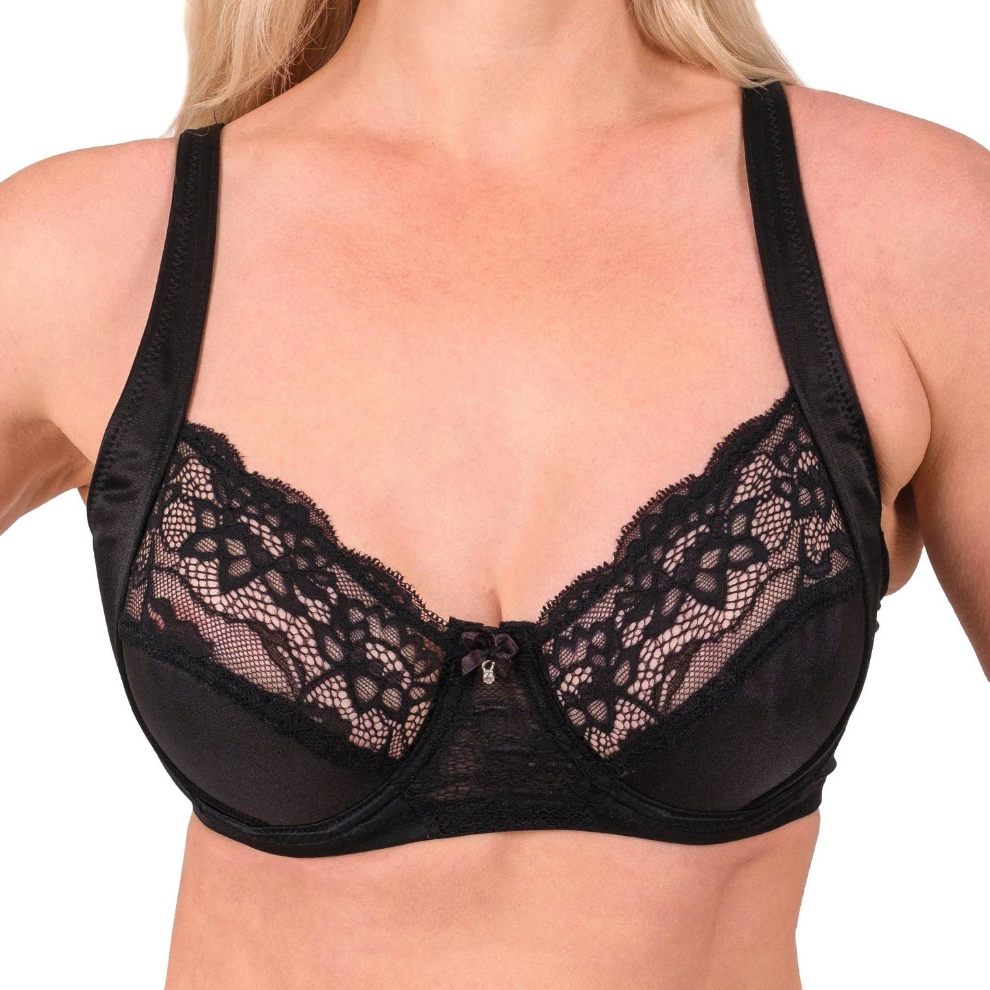 Soutien-gorge à armatures couvrant avec dentelle