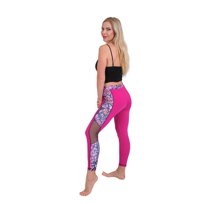 Legging maille léopard femme