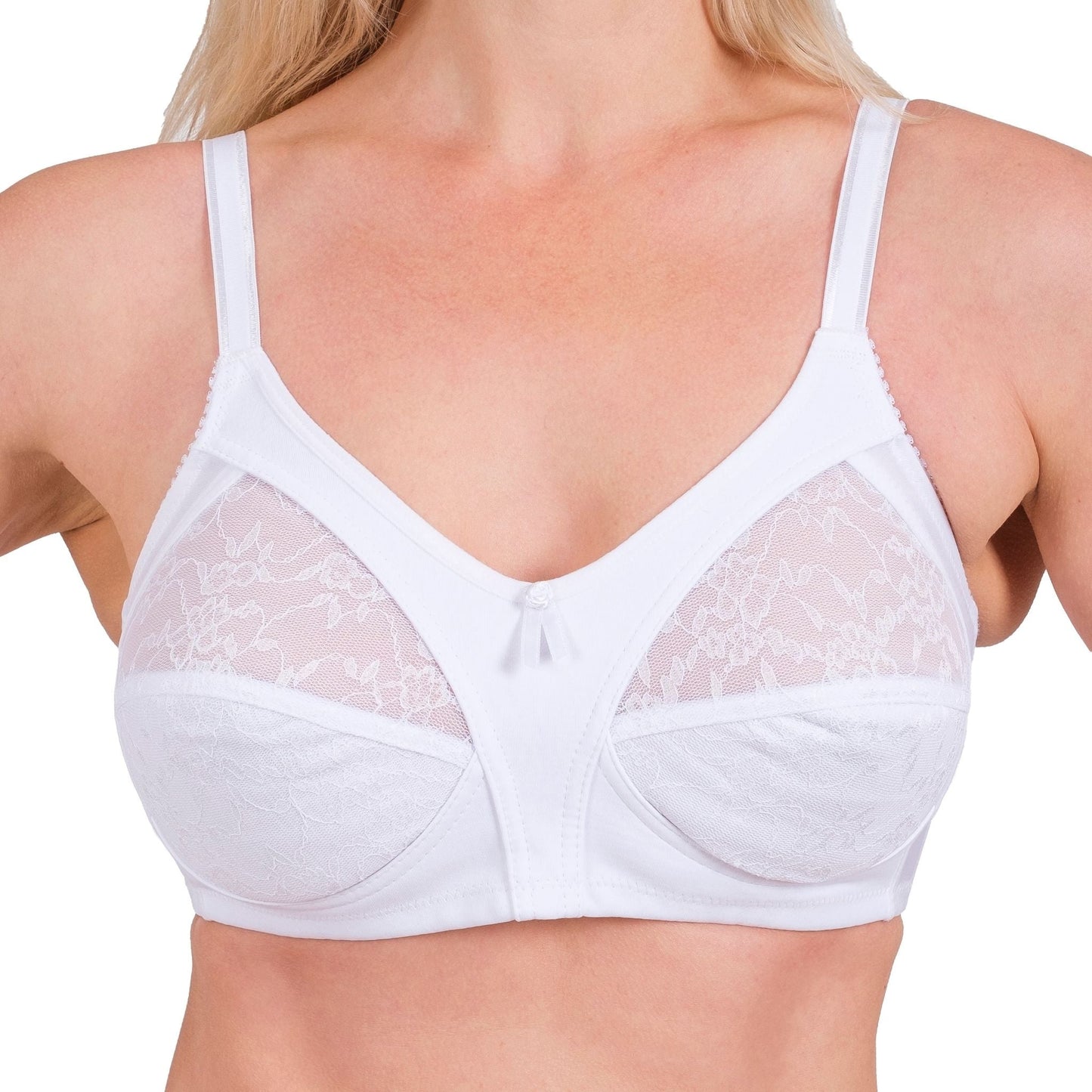 Soutien-gorge sans armature en dentelle à couvrance complète