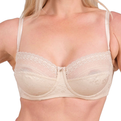 Soutien-gorge à armatures en dentelle pour femme – Couvrance complète