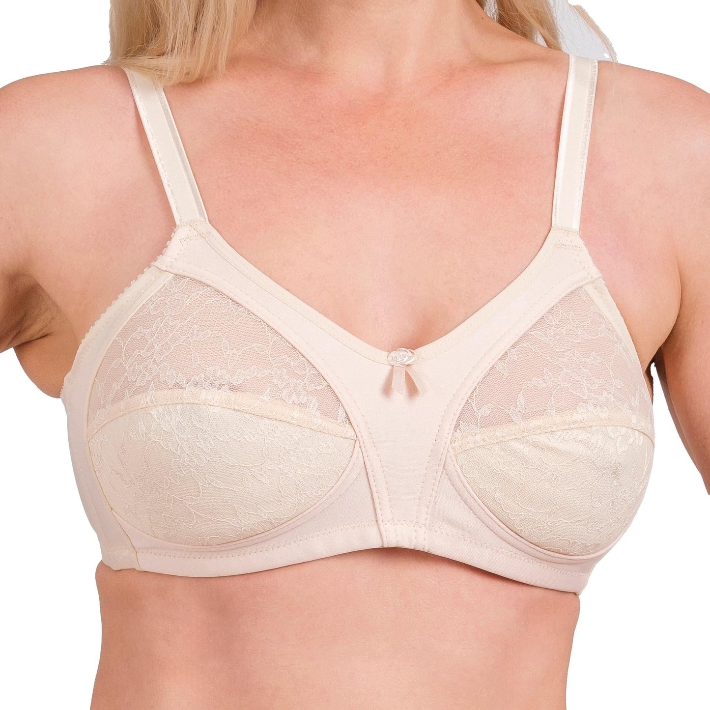 Soutien-gorge sans armature en dentelle à couvrance complète