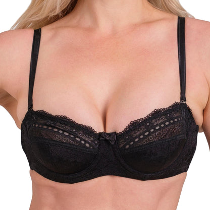 Soutien-gorge à armatures en dentelle pour femme – Couvrance complète