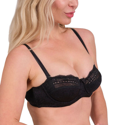 Soutien-gorge à armatures en dentelle pour femme – Couvrance complète
