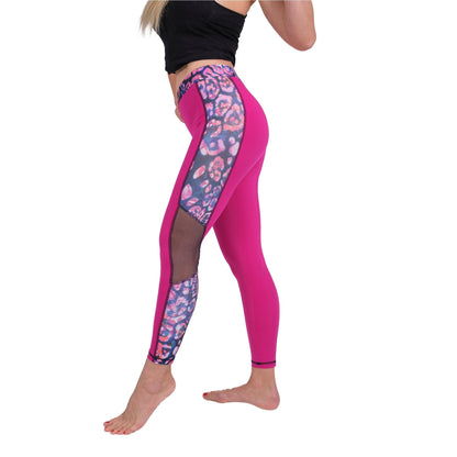 Legging maille léopard femme