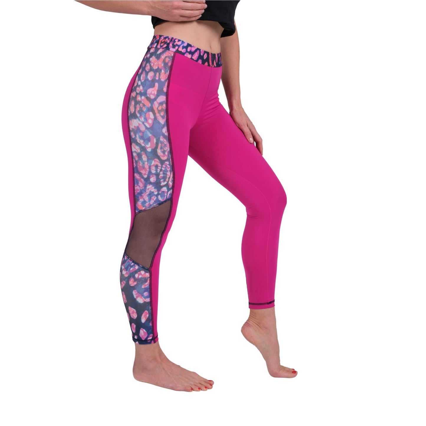 Legging maille léopard femme