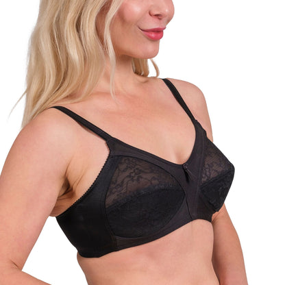 Soutien-gorge sans armature en dentelle à couvrance complète