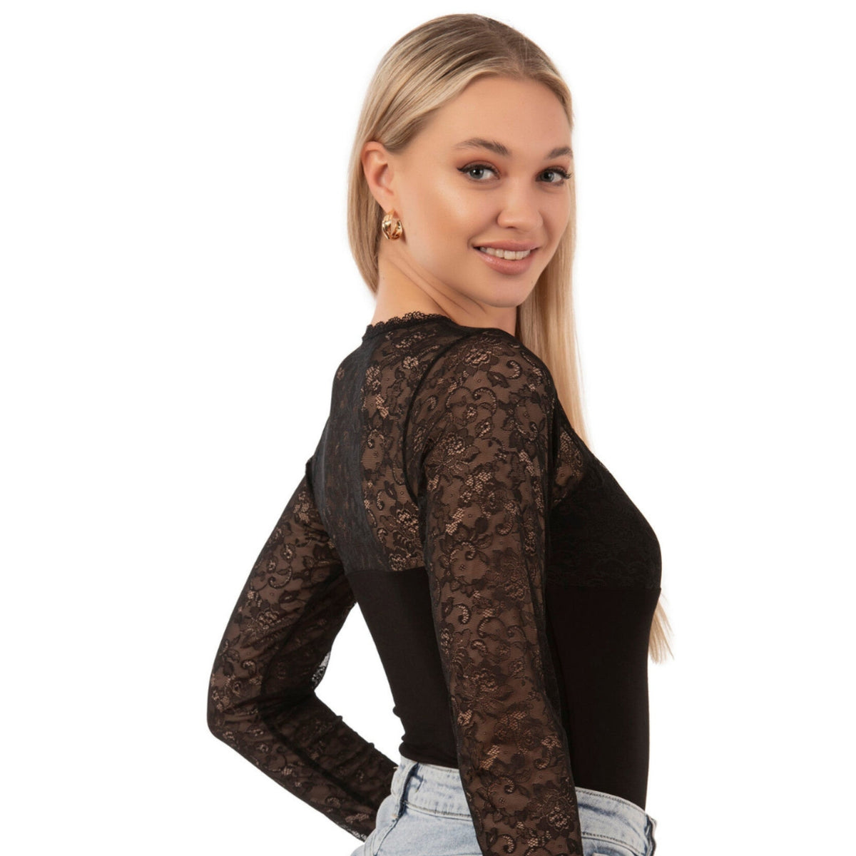 Women’s Long Sleeve Lace Bodysuit