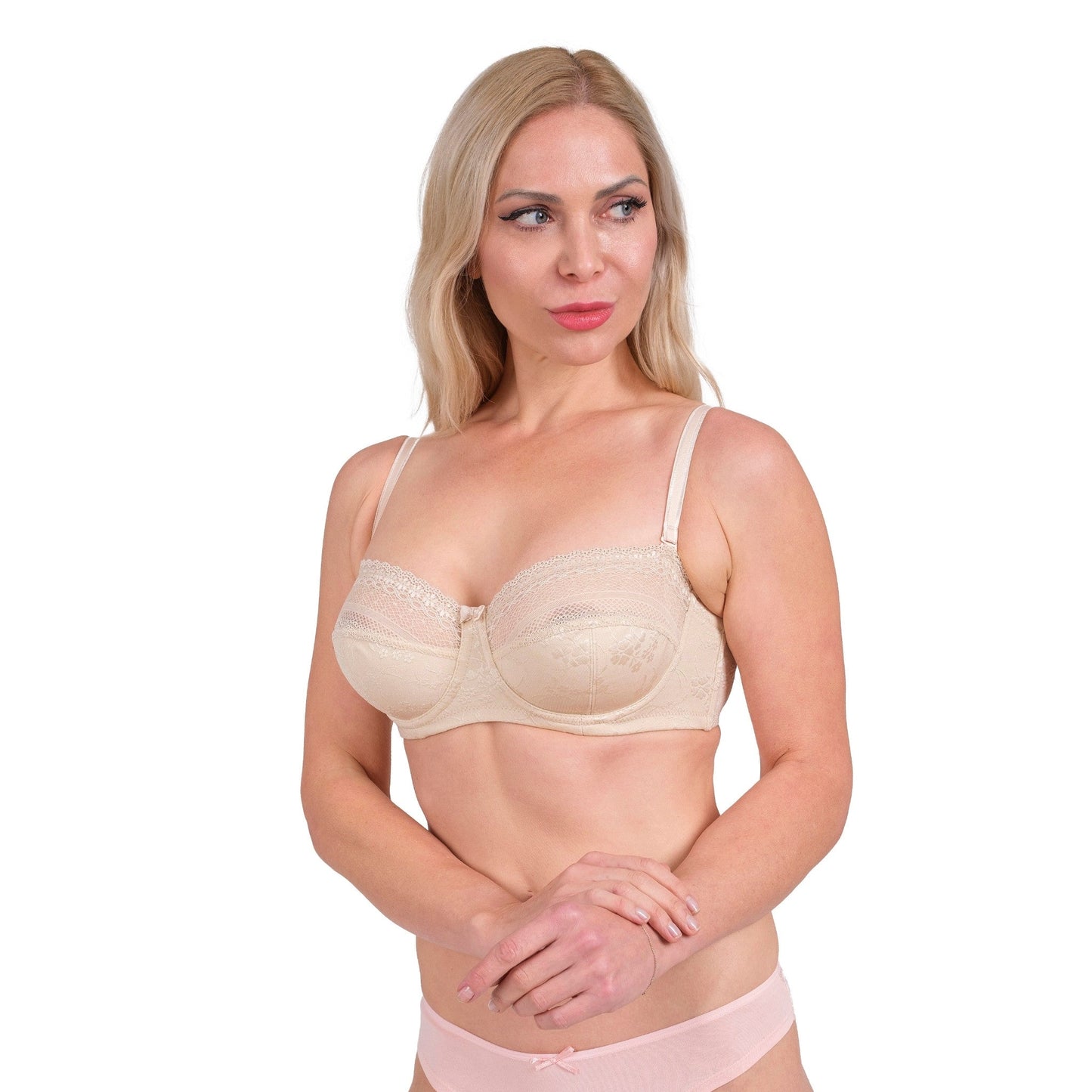 Soutien-gorge à armatures en dentelle pour femme – Couvrance complète