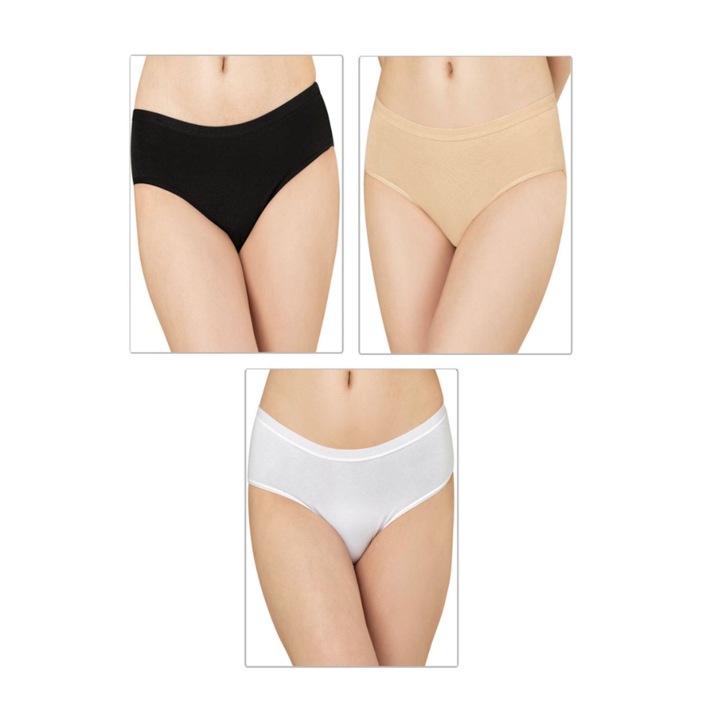 Culottes en coton pour femme – Lot de 3 sous-vêtements couvrants