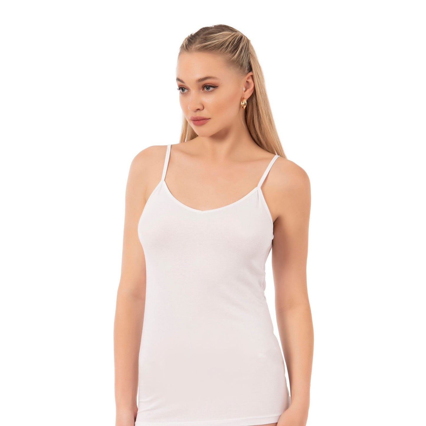 Caraco en coton modal pour femme à bretelles réglables
