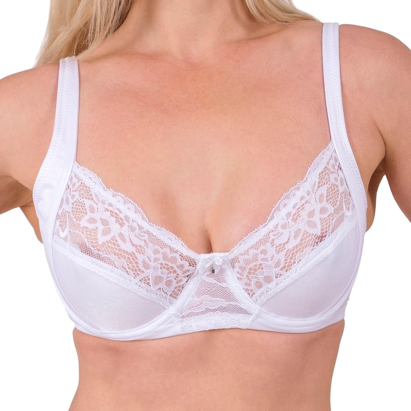 Soutien-gorge à armatures couvrant avec dentelle
