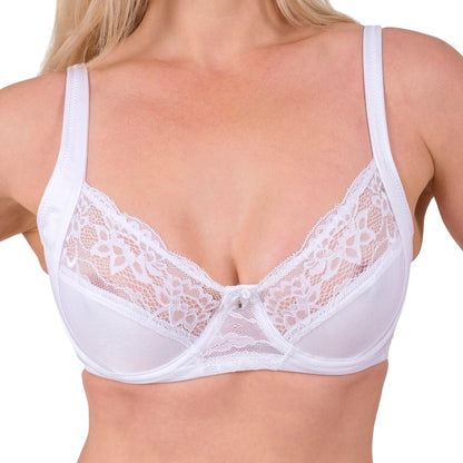 Soutien-gorge à armatures couvrant avec dentelle