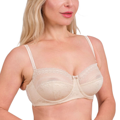 Soutien-gorge à armatures en dentelle pour femme – Couvrance complète