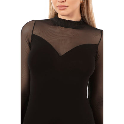 Body en maille à manches longues pour femme
