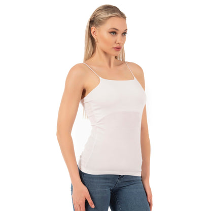 Caraco en coton-modal à fines bretelles pour femme