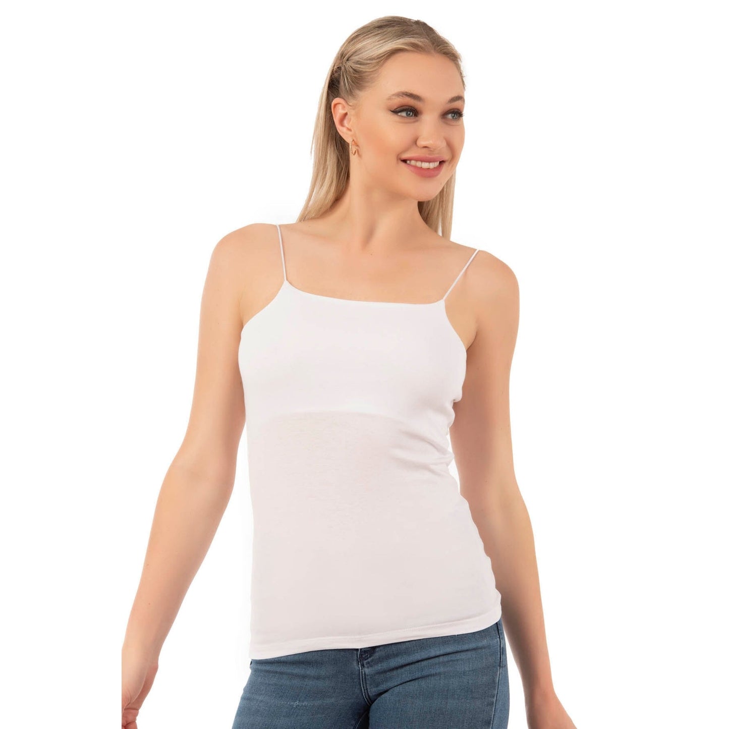 Caraco en coton-modal à fines bretelles pour femme