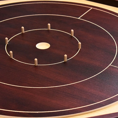 Jeu de Crokinole pour débutants par Crokinole Canada - Cerisier Shiraz et Mélaminé Érable - Ensemble de jeu de Crokinole traditionnel