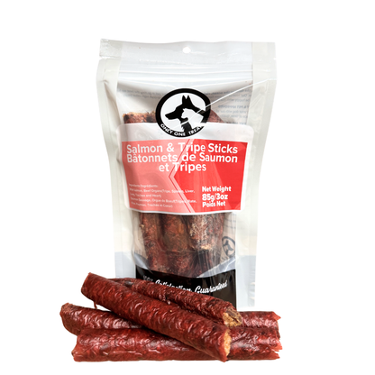 Bâtonnets de saumon et de tripes de bœuf 85g