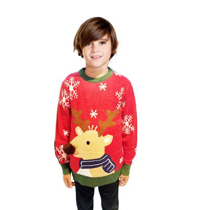 Pull Renne Garçon Avec un Pompom